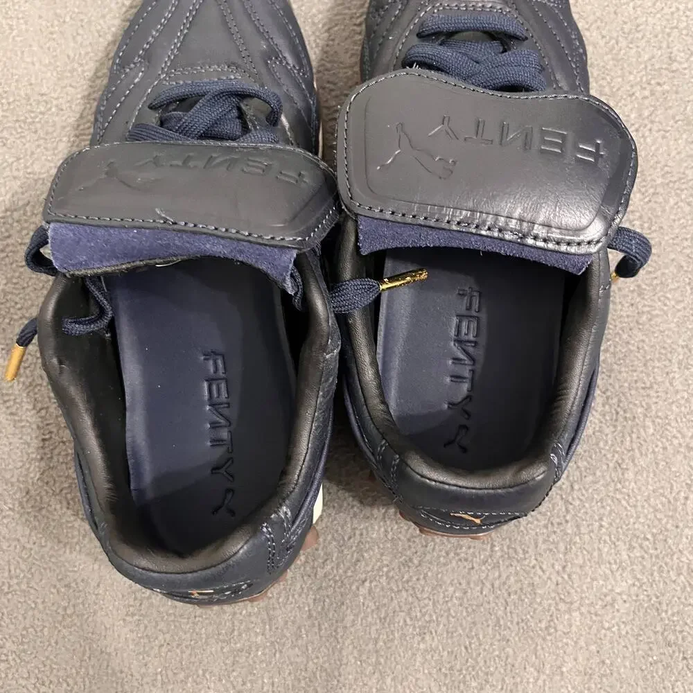 FENTY x PUMA Avanti Sneakers Womens Sz 7 Navy Blue Leather Athleisure Blokecore